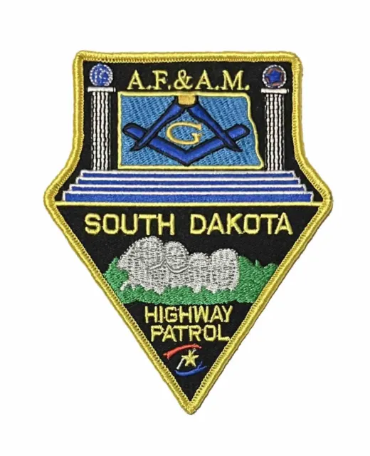 South Dakota Highway Patrol State Police Masonic Lodge Free Mason Shoulder Patch