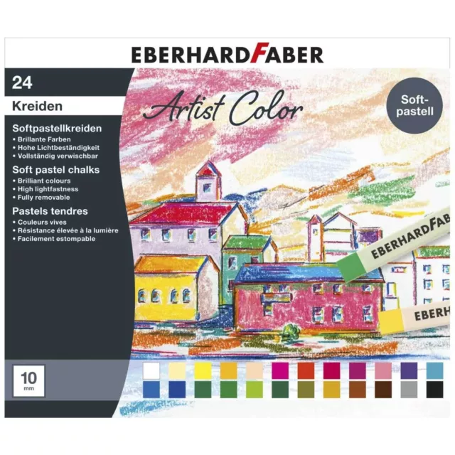 EBERHARD FABER Soft Pastellkreiden 24 Farben im Kartonetui
