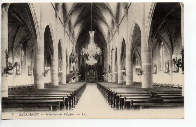 BACCARAT - Meurthe and Moselle - CPA 54 - church interior
