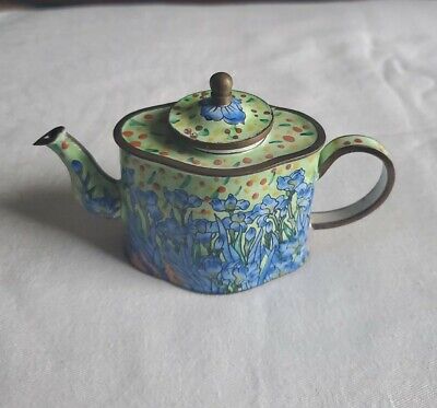 Kelvin Chen Enamel  Vincent Van Gogh Iris Mini Teapot