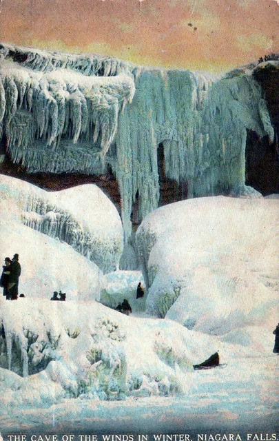 The Cave Of The Winds Winter Niagara Falls Posted Vintage Divided Back Post Card