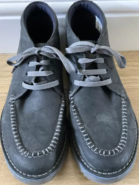 CLARKS MEN’S BLACK Leather Boots “Vargo Apron” Size 8.5G £12.00 ...