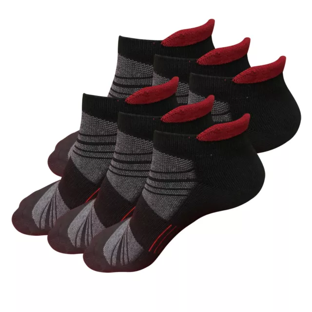 6 pairs Mens Low Cut Ankle Athletic Cotton Cushioned Running Sport No Show Socks