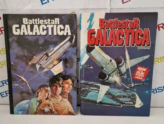 2 x Battlestar Galactica Hardback Books, Annual Style, 1978 Fair Condition