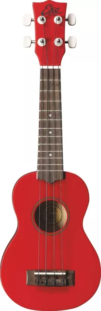 UKULELE SOPRANO Eko Student ROSSO + Borsa + Accordatore + Corde NUOVO GARANZIA 3