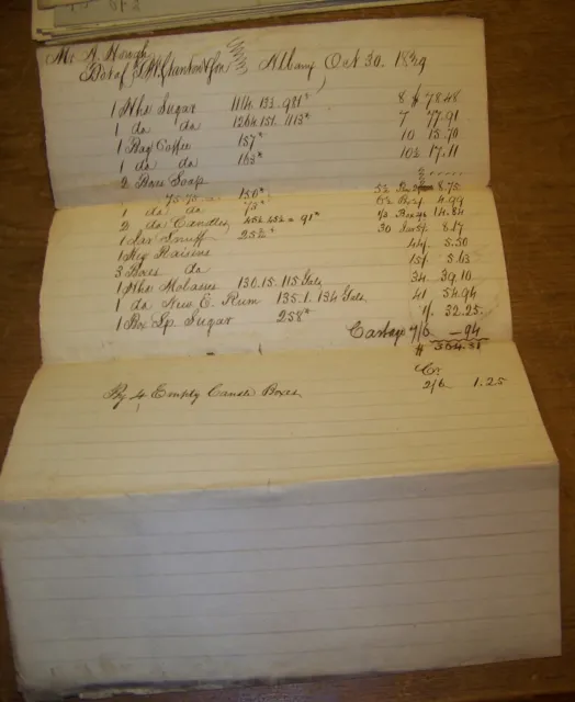 1829 Antique Hand Written Receipt A Hough And Stanton Albany Ny Document Stores