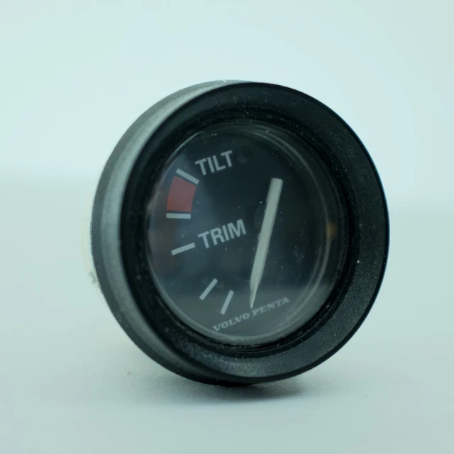 VOLVO PENTA ANALOG POWER TRIM GAUGE 3851787 3851788 w/ Bezel 12V VDO N01210415