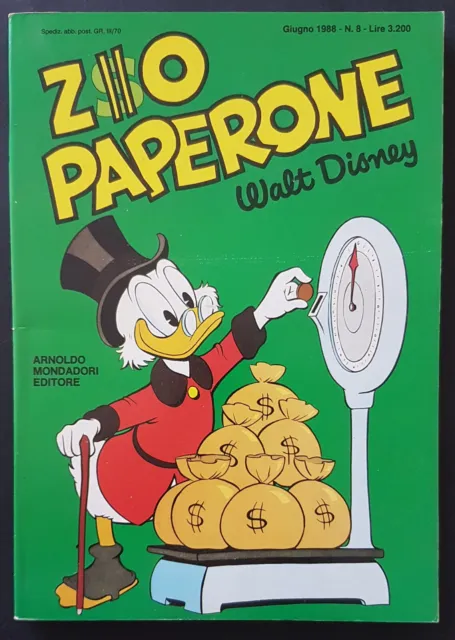 ZIO PAPERONE n.  8 - 1^ ed. Mondadori  1988 - ottimo/edicola  MAI aperto