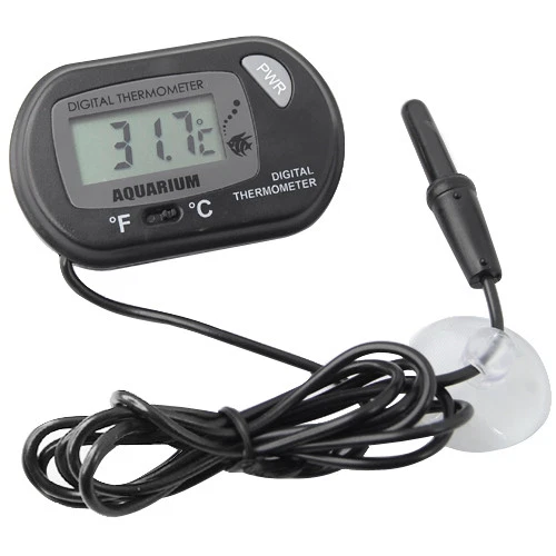 Digital LCD Thermometer Aquarium Fish Tank Vivarium Water Marine Stick On Probe