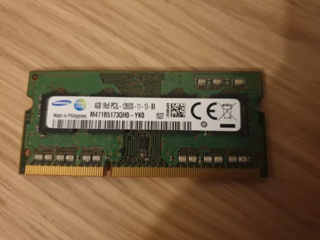 4GB Laptop RAM SAMSUNG M471B5173QH0-YK0 DDR3L PC3L-12800S 1600MHz Notebook DELL