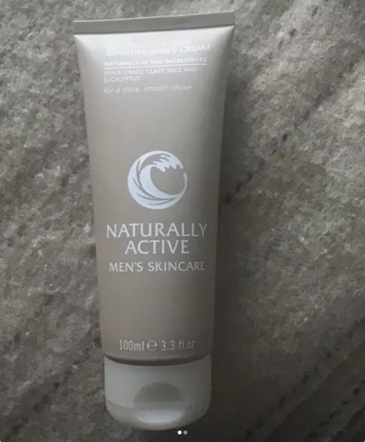 Liz Earle For Men's Sensitive Shave Cream Naturally Active 100ml BN full size