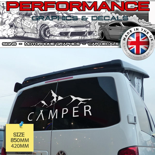 VAN GRAPHICS STICKERS Decals Camper Van Motorhome Caravan Window Rear