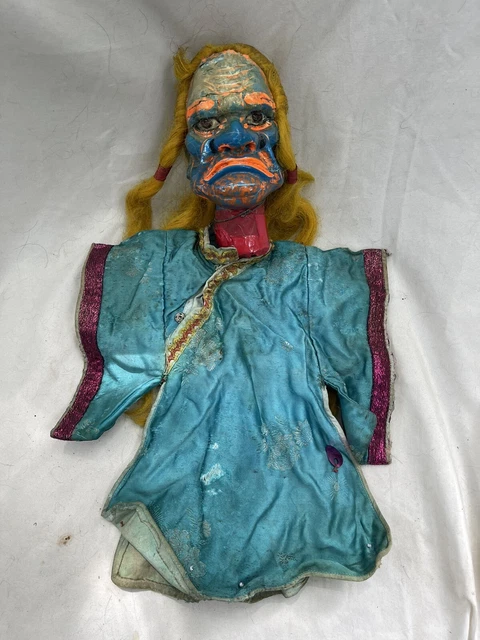 RARE ANTIQUE CHINESE OPERA WOOD PUPPET (bin 4)