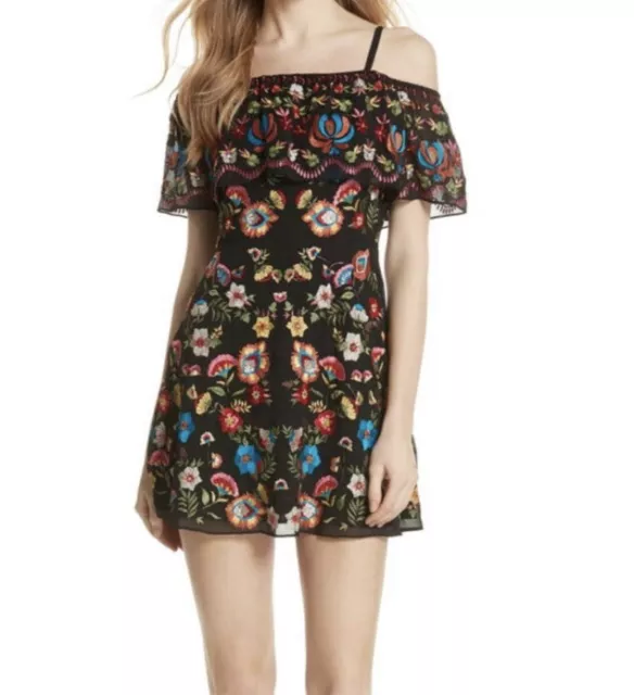 Francina Embroidered Off-the-Shoulder Mini Dress - Alice And Olivia - Size 4