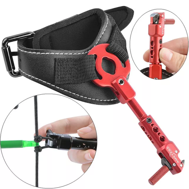 Archery Release Aids 360° Buckle Trigger Wrist Strap Compound Bow Hunting Shoot