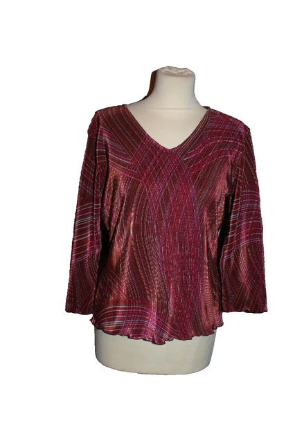 Haut Top Femme Un Deux Trois - Taille 38/40, Rayé Multicolore, Proche Du Neuf