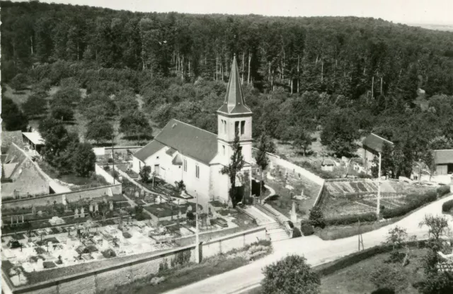Carte GOUFFERN EN AUGE Vue aérienne de le Bourg Saint Léonard L'église