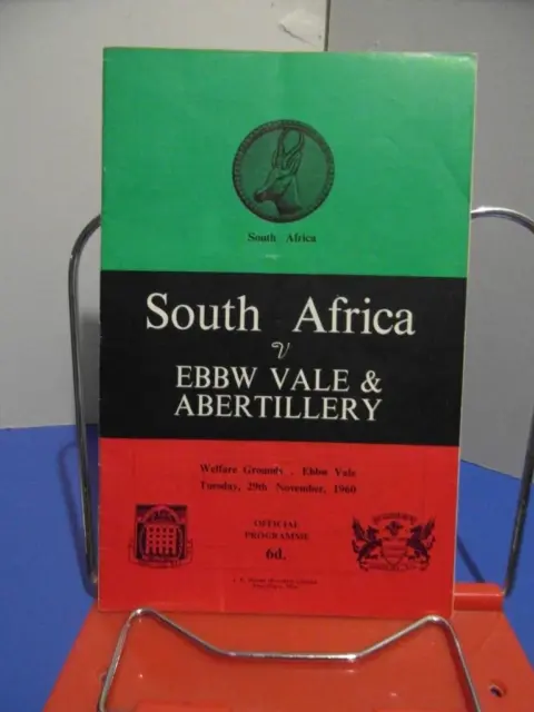 1960 Midland Counties     V South Africa     Programme