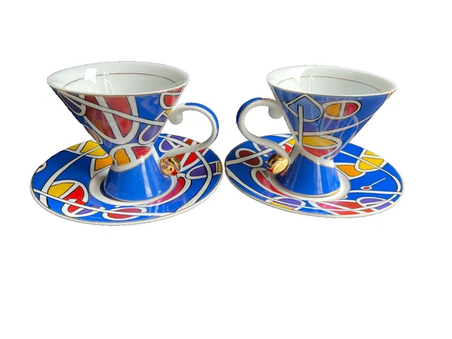 Lot De 6 Tasses Et Soucoupes Vintage TOTAL - Céramique Publicitaire Rétro - Très Bon État