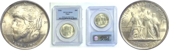 1936 Elgin Silver Commemorative PCGS MS-66