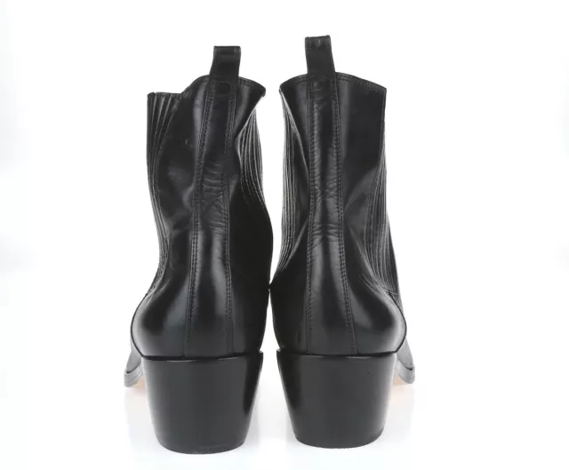 Womens Michael Kors Collection 228781 Black Leather Pull On Booties Size 41 3