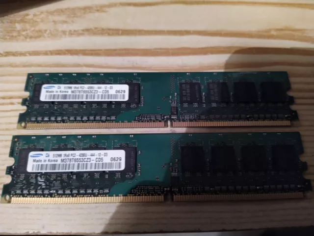 2 x 512MB RAM PC2 4200 444 Dimms
