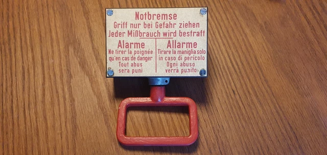 Notbremse, DB Bundesbahn , Notbremsgriff / Reichsbahn