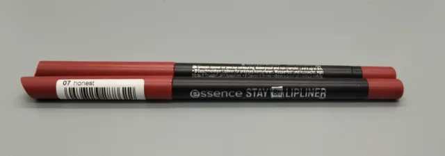 2x Essence: Stay 8h Lipliner Waterproof/Wasserfest - 07 honest - 2x 0,28 g