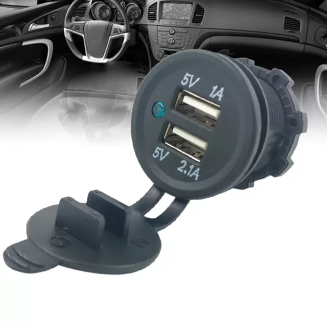 DC 12V / 24V Dual USB Power Moto voiture allume-cigare chargeur prise de co_bj