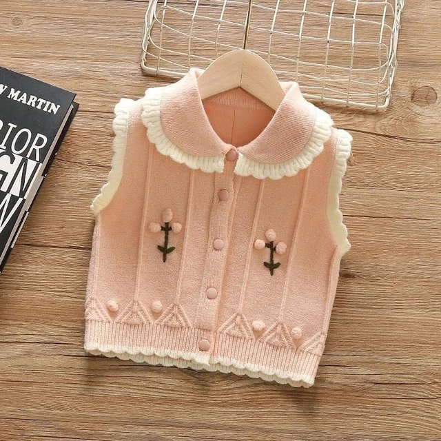Gilet bambini carino bambina maglia 2023