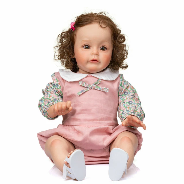 24'' Reborn Toddler Dolls Weighted Doll Silicone Vinyl Real Baby Girl Doll Gift
