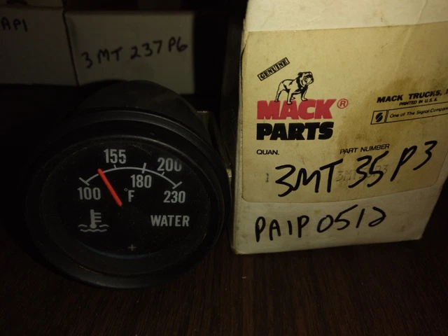 New Mack 3MT35P3 Water Temp Gauge for Mack Positive Ground