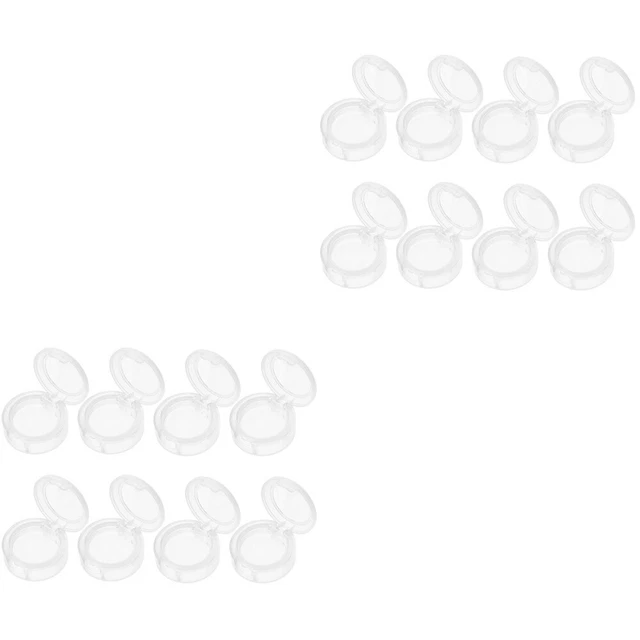 2 PIECES MAKEUP Cream Jar Empty Eye Shadow Box Storage for Travel £16.