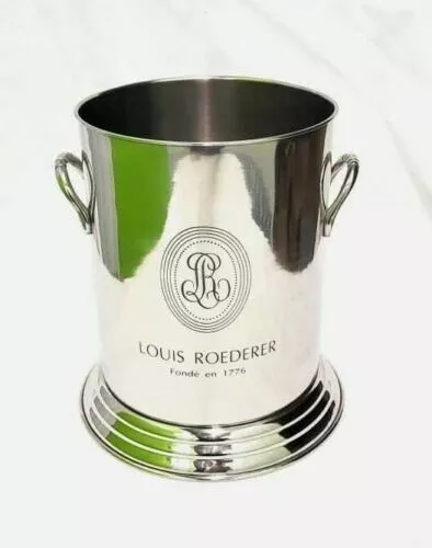 Louis Roederer Champagne Wine Ice Bucket on brass with Chrome/Nickel Plated