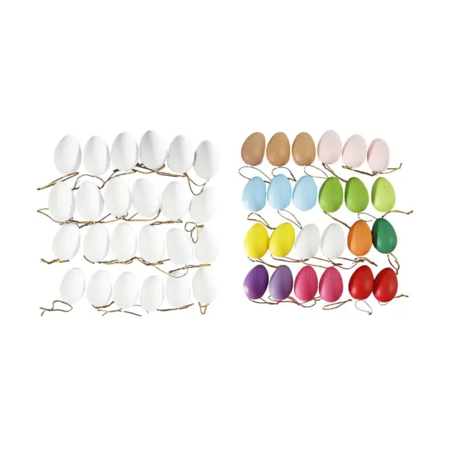 24Pcs Easter Eggs Lightweight Hanging Ornament for Classroom School Projects Art