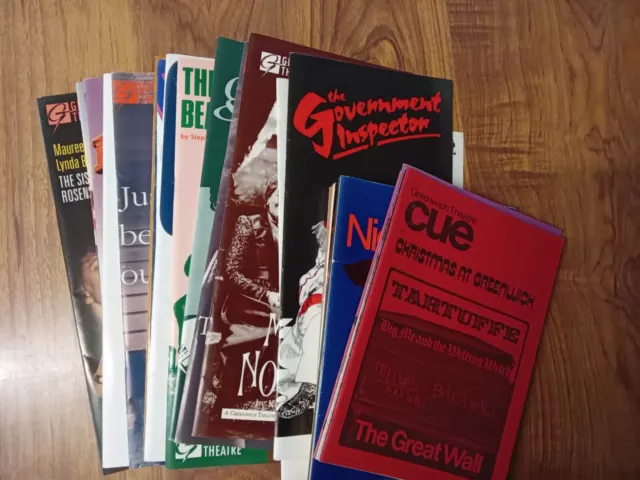 Vintage Greenwich Theatre Programmes Bundle of 27 from years '76 - 2000