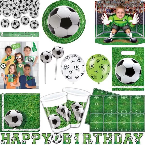 Fußball Party Geburtstag Kindergeburtstag Deko Set Dekoration Fussballparty WM