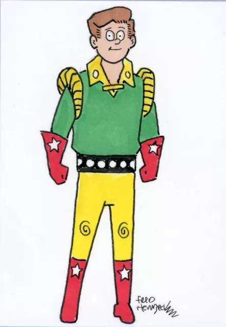 Fred Hembeck Sketch Card: Colossal Boy, Legion of Super-Heroes LSH (DC)