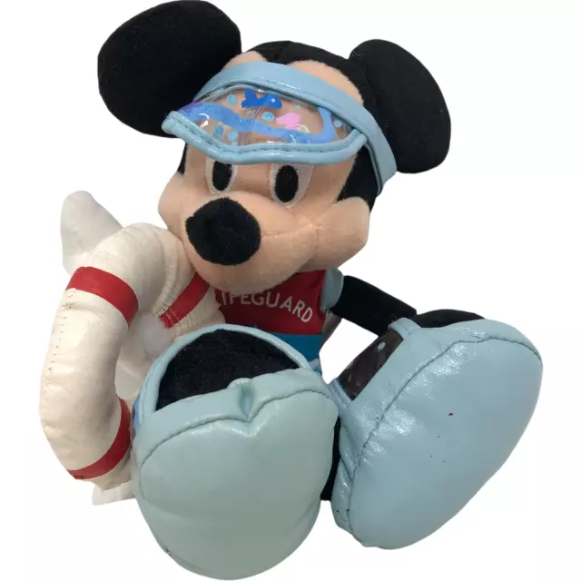 VTG Disney Store Exclusive Lifeguard Mickey Mouse 8" Plush Swimming Summer Tube