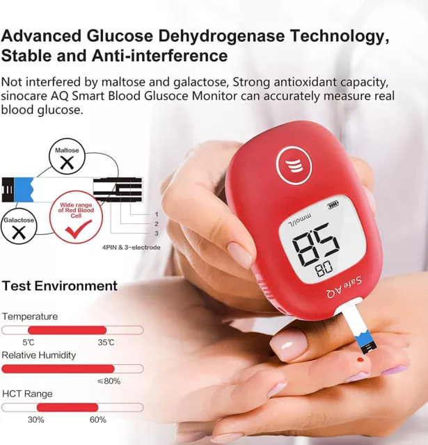 Safe-AQ 25/100Kit Medidor de glucosa en sangre azúcar en la sangre glucemia