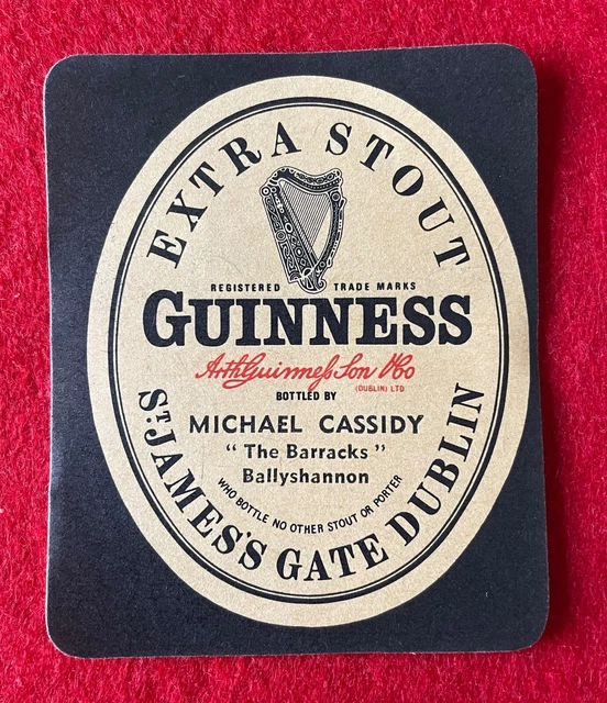 Guinness Bottle Label , Ballyshannon , Co. Donegal , Ireland, Brewery, Vintage.