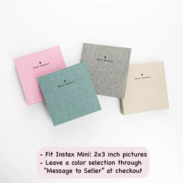 Photo album fits for Instax Mini | 100 photos | Removable pages | Flax cover