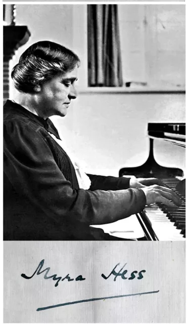 JEWISH Pianist MYRA HESS Hand SIGNED AUTOGRAPH Piano PHOTO Decorative MAT