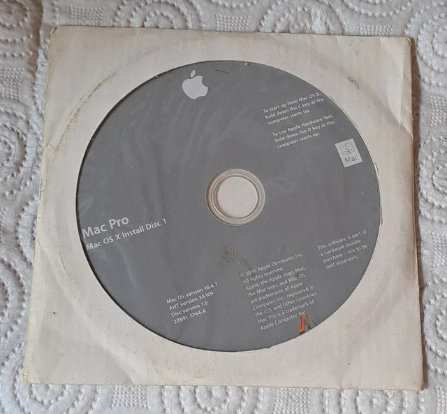 Original Mac Install Discs OS X 10.4.7 Pre-Owned