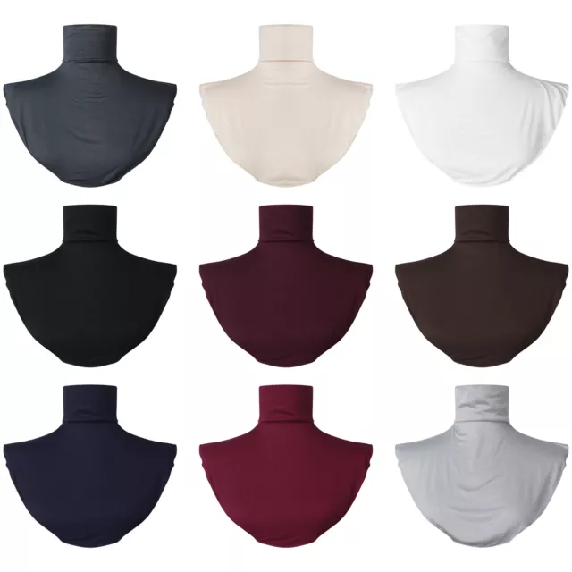 Women's Fake Collar Detachable Turtleneck Neck Warmer Cover Half Top Mock Blouse