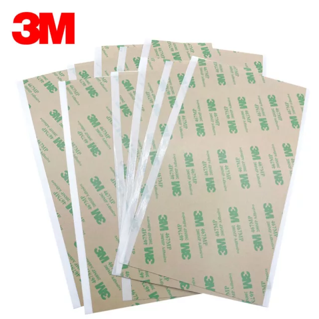 10x 3M 467MP Double Sided Acrylic Adhesive Transfer Tape Sheet 200MP 100 x 200mm