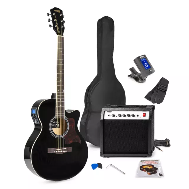 MAX 173.170 ShowKit Electric Acoustic Guitar Pack Black