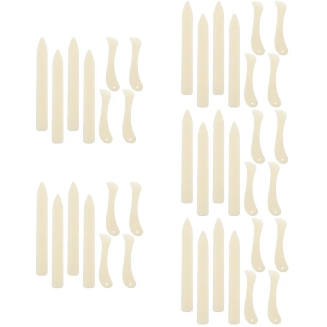 40 piezas Herramienta de plástico para carpeta de hueso abridor de cartas Papel pinchador Papel Herramienta artesanal