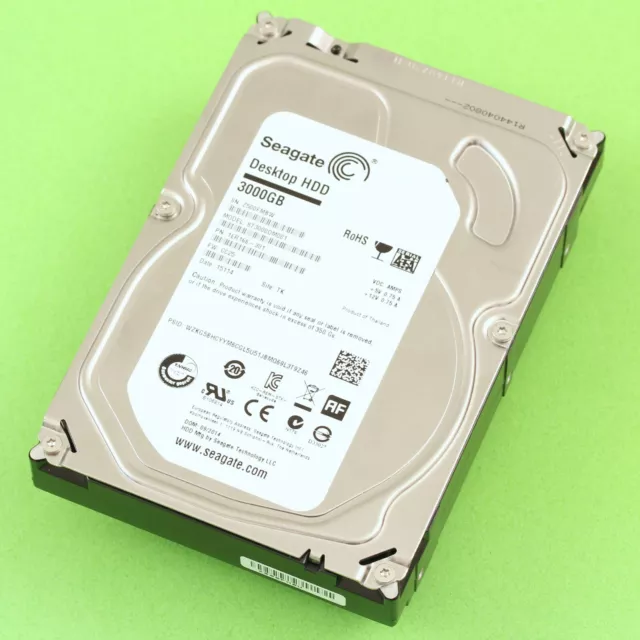 3TB SATA 7200RPM 3.5” Seagate Barracuda Desktop HDD 6GB/s ST3000DM001 1ER166-300