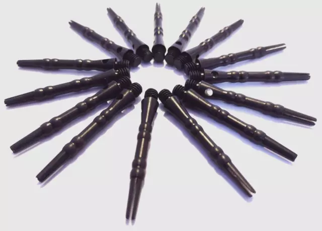 UNIQUE Black Aluminium Dart stems, Dart Shafts 5 sets / 15 pieces DARTSCLEARANCE